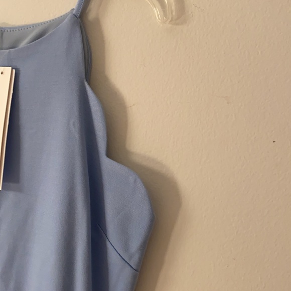 AQUA | Baby Blue Scalloped Hem Dress - Picture 4 of 10